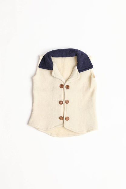 Pure Wool Waistcoat | Herbal Dyed with Schisandra for Calm & Comfort