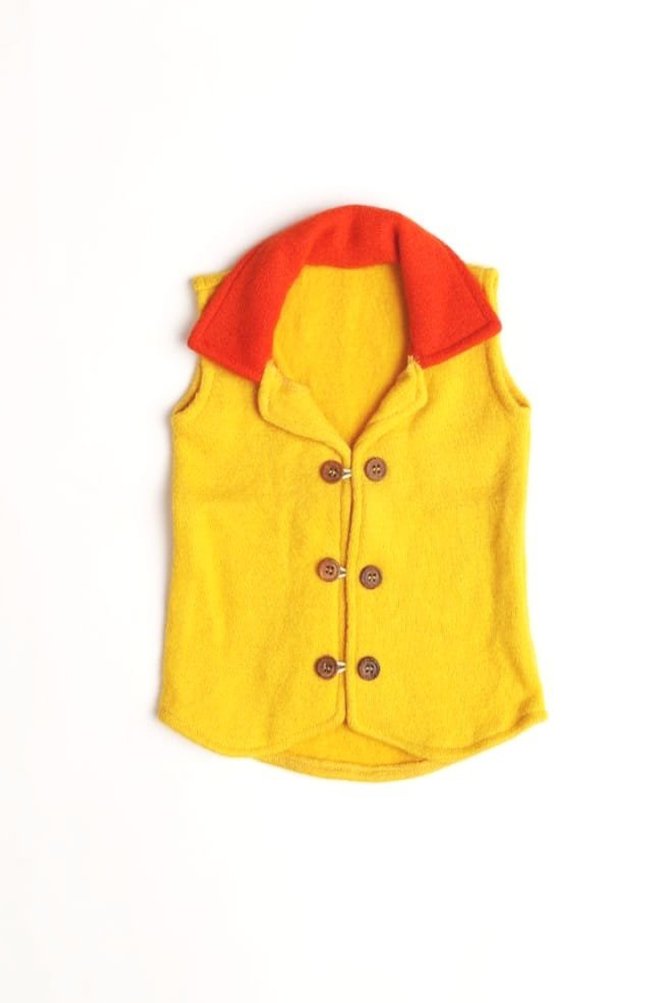 Pure Wool Waistcoat | Herbal Dyed with Schisandra for Calm & Comfort