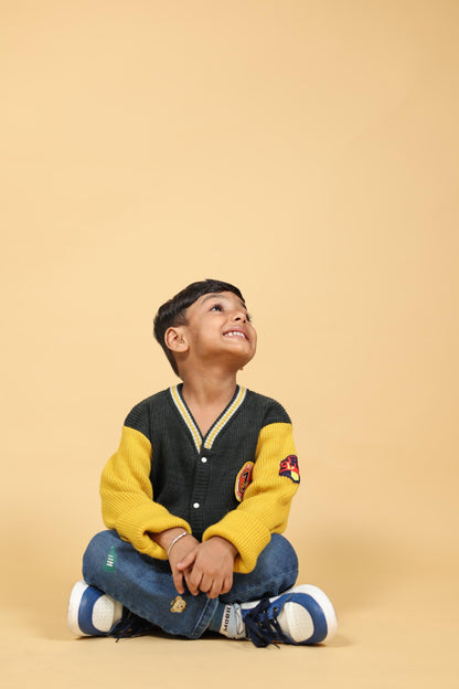 Herb-Dyed Merino Wool Varsity Jacket