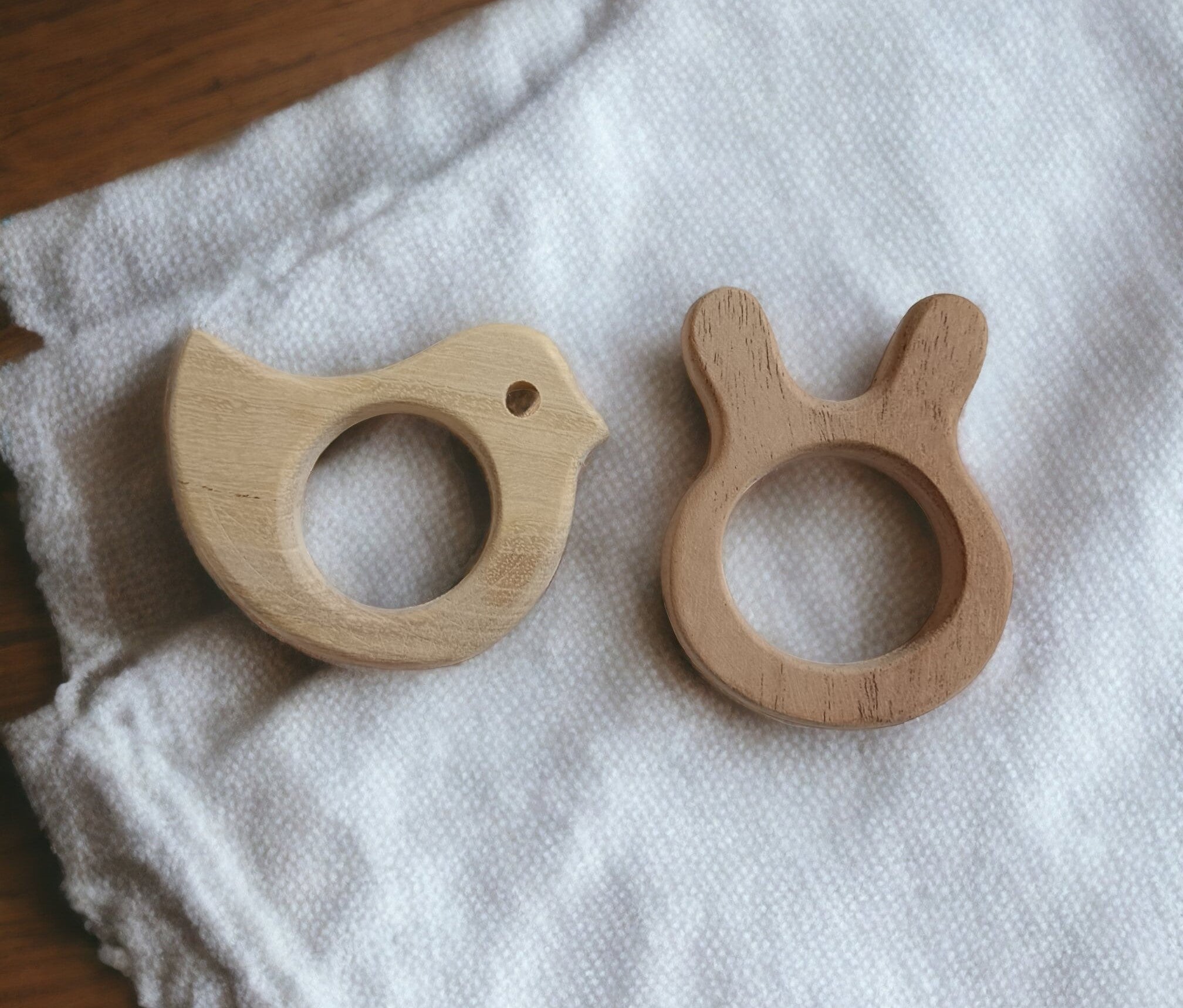 Gum Strengthening Neem Wooden Teethers – Bunny & Dove Shapes