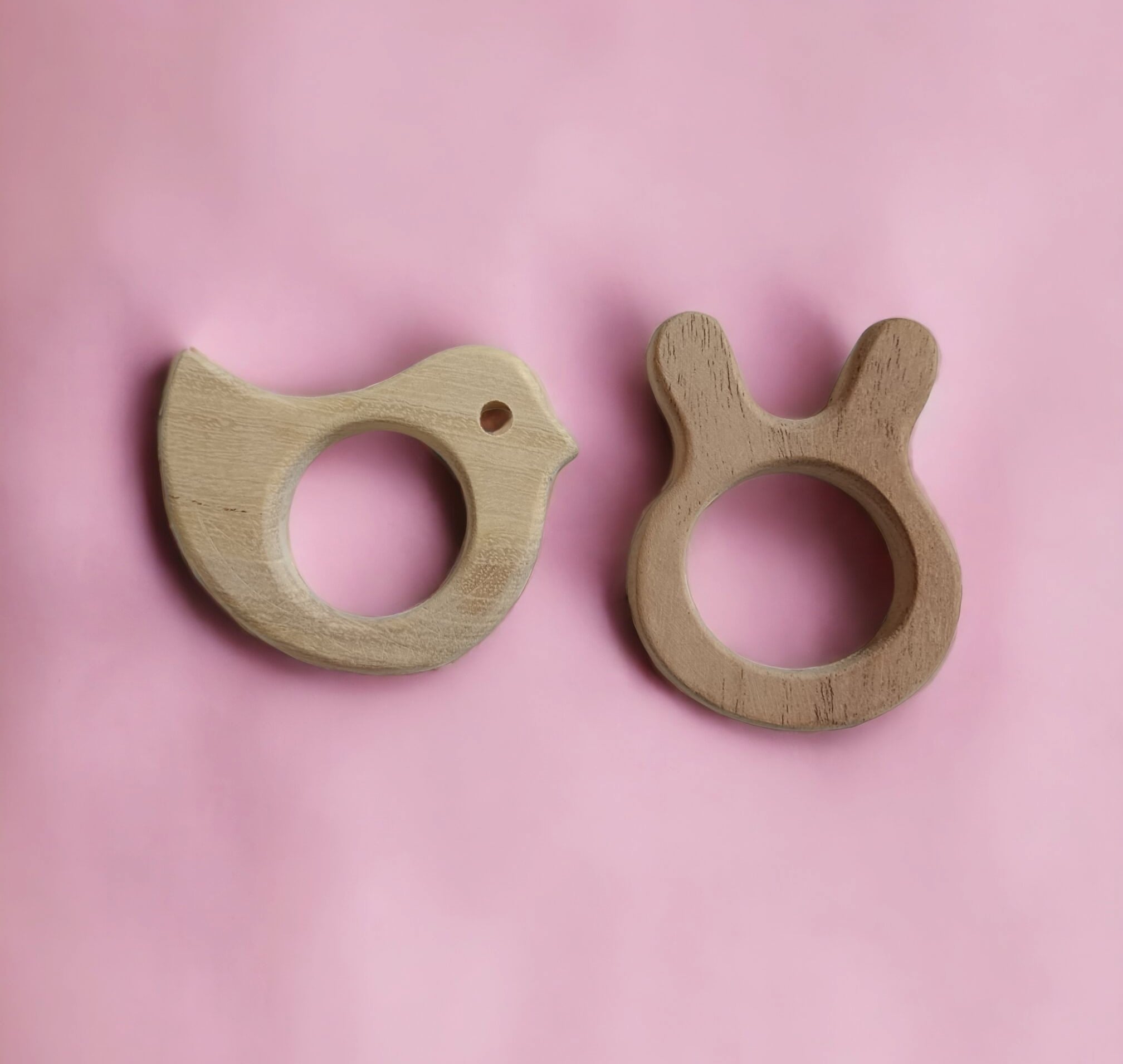 Gum Strengthening Neem Wooden Teethers – Bunny & Dove Shapes