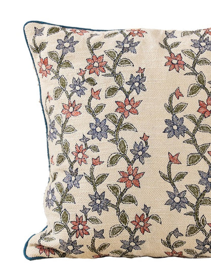 Sunny Daisy Cotton Cushion | Floral Decorative Accent Cushion