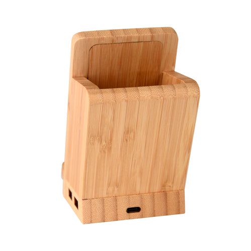 Maple 15W Wireless Charger & USB Hub With Pen Stand