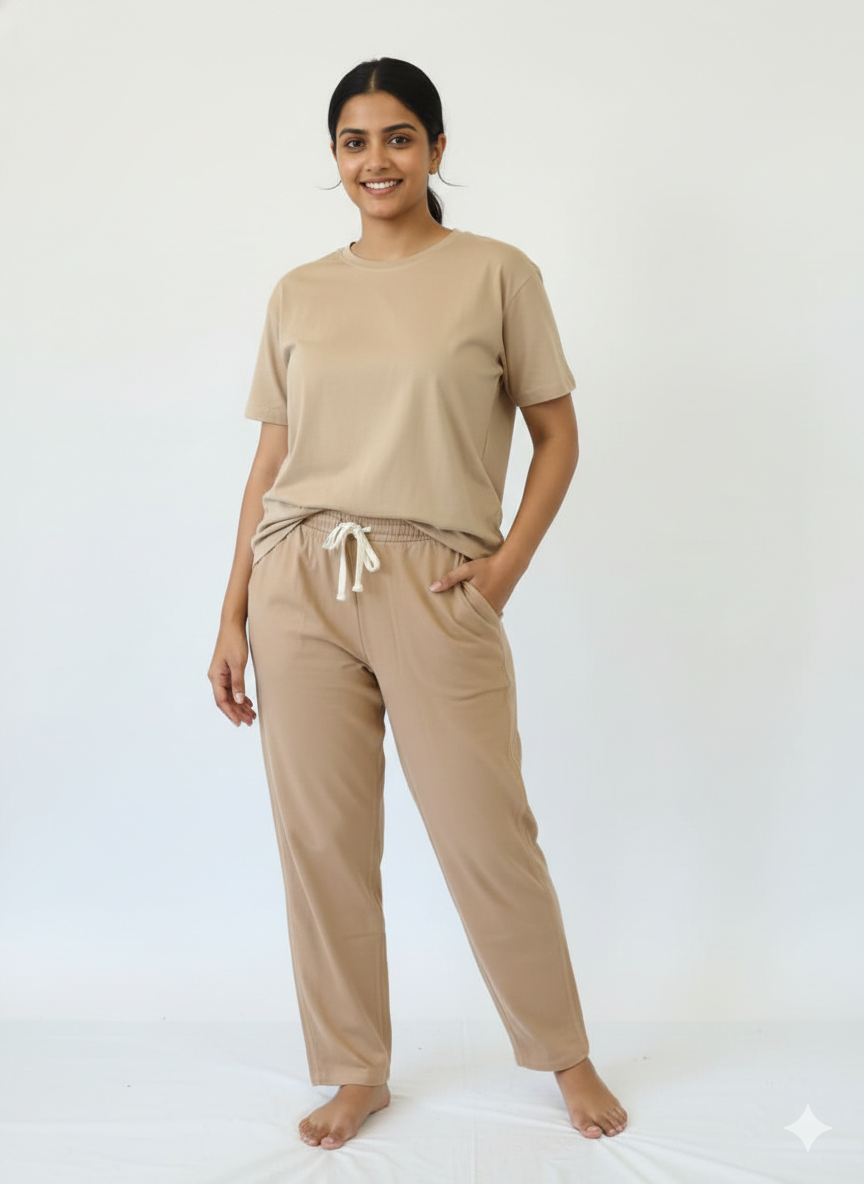 Women's Herbal-Infused Yoga Crew Tee & Without Print T-shirt