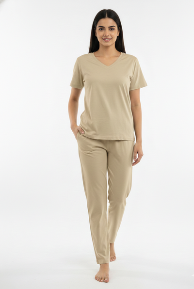 Women’s Herbal-Infused Yoga V Neck T Shirt | Breathable Activewear Tee