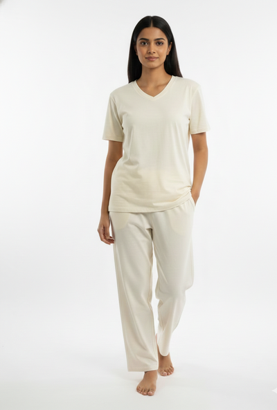 Women’s Herbal-Infused Yoga V Neck T Shirt | Breathable Activewear Tee