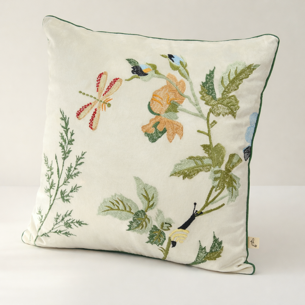 Vera Cotton Velvet Cushion Cover Soft Decorative Pillow Cover