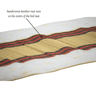 Bamboo Bed Mat Snowflake Weave with Muga Gold – Natural Comfort