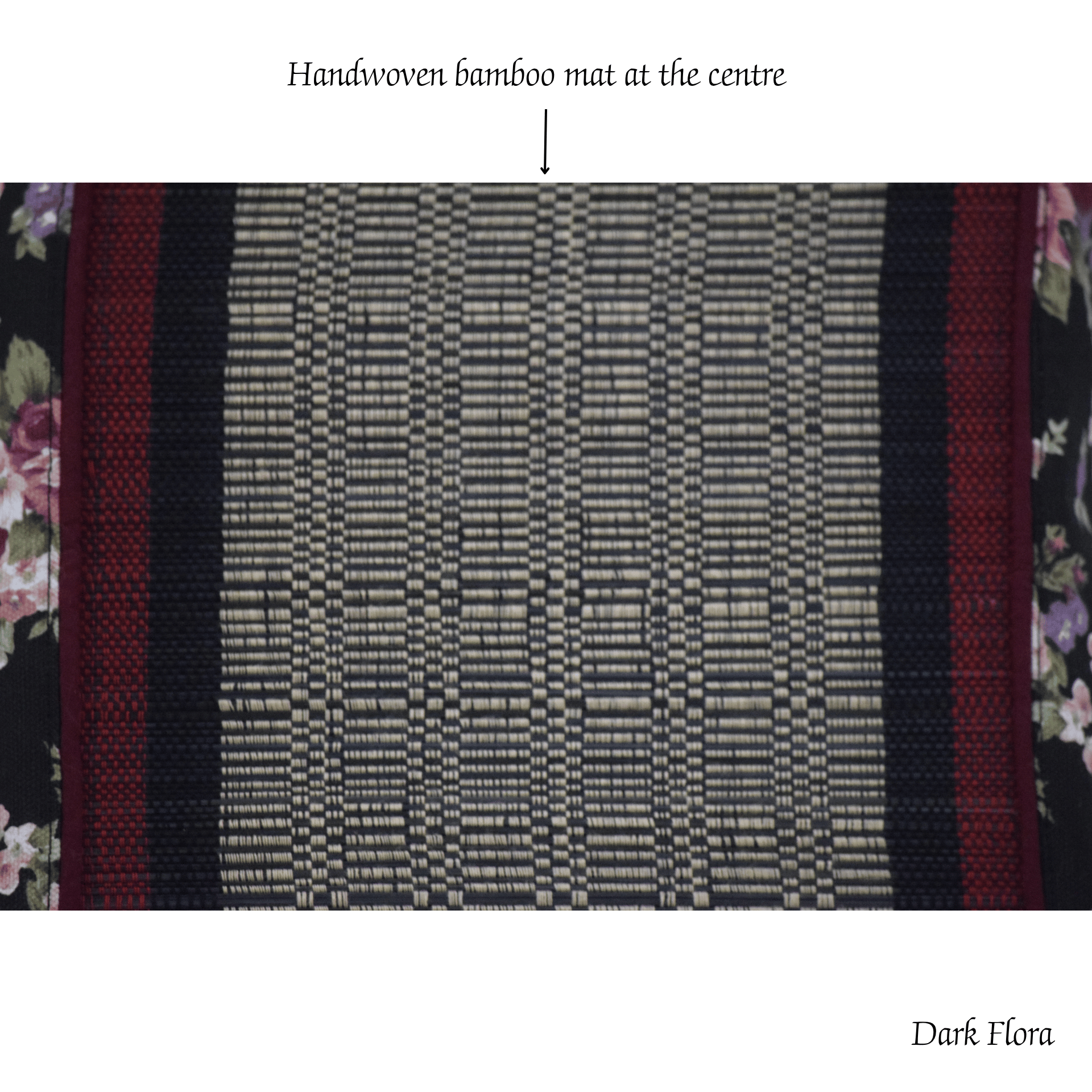 Bamboo Cushion Cover Vintage Floral Canvas – Eco Friendly Decor