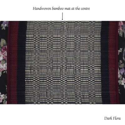 Bamboo Cushion Cover Vintage Floral Canvas – Eco Friendly Decor