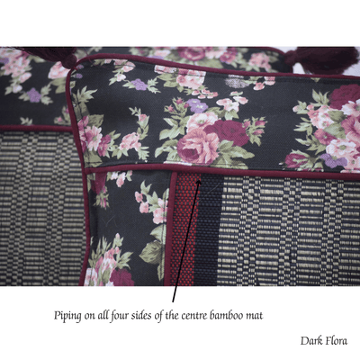 Bamboo Cushion Cover Vintage Floral Canvas – Eco Friendly Decor