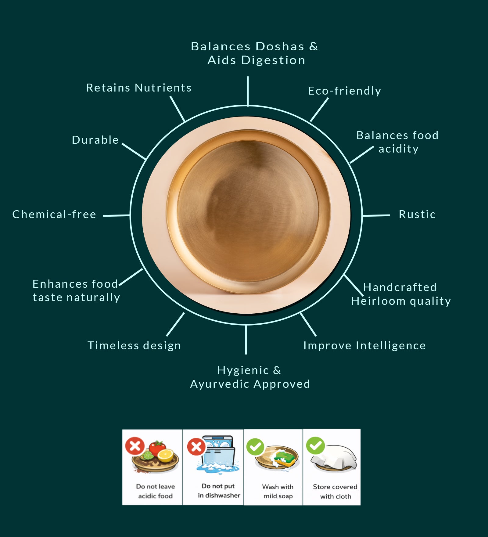 Kansa Bronze Plate – Traditional Ayurvedic Dining Ware