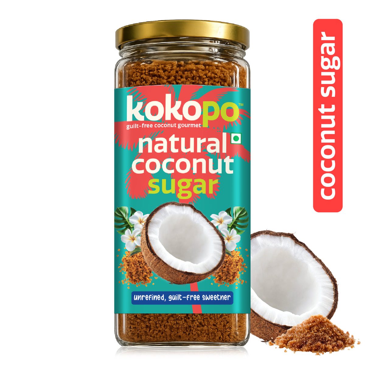 KOKOPO Natural Coconut Sugar | Unrefined | 100% Coconut Blossom Nectar