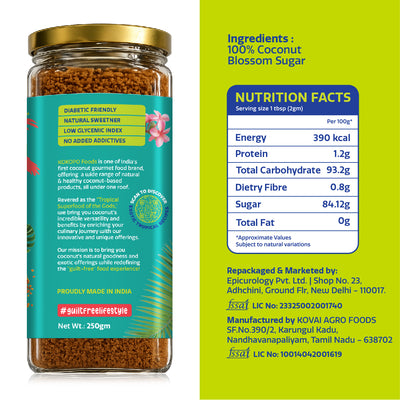 KOKOPO Natural Coconut Sugar | Unrefined | 100% Coconut Blossom Nectar