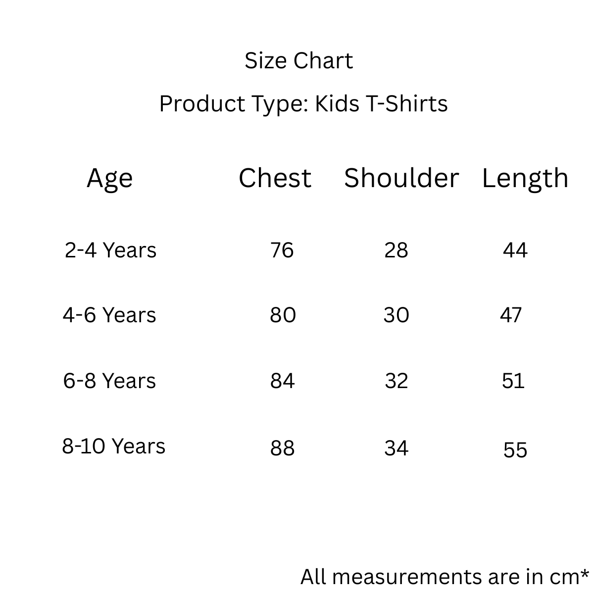 bl:sizechart | Size Chart
