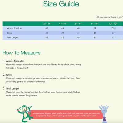 bl:sizechart | Size Chart