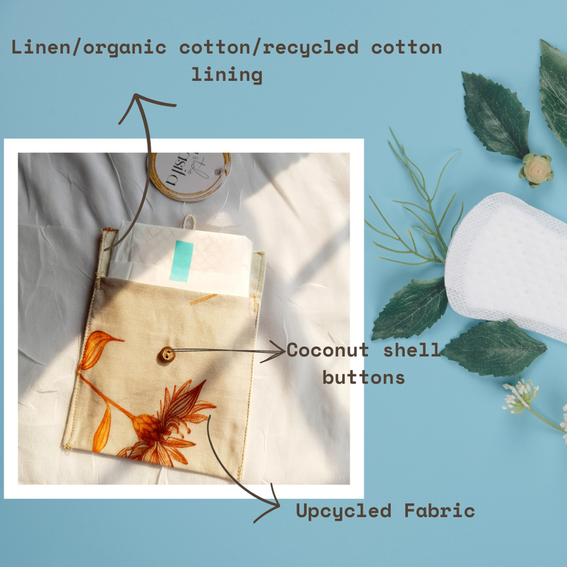Buy Organic Cotton Sanitary Pad Pouch | Shop Verified Sustainable Sanitary Pad on Brown Living™