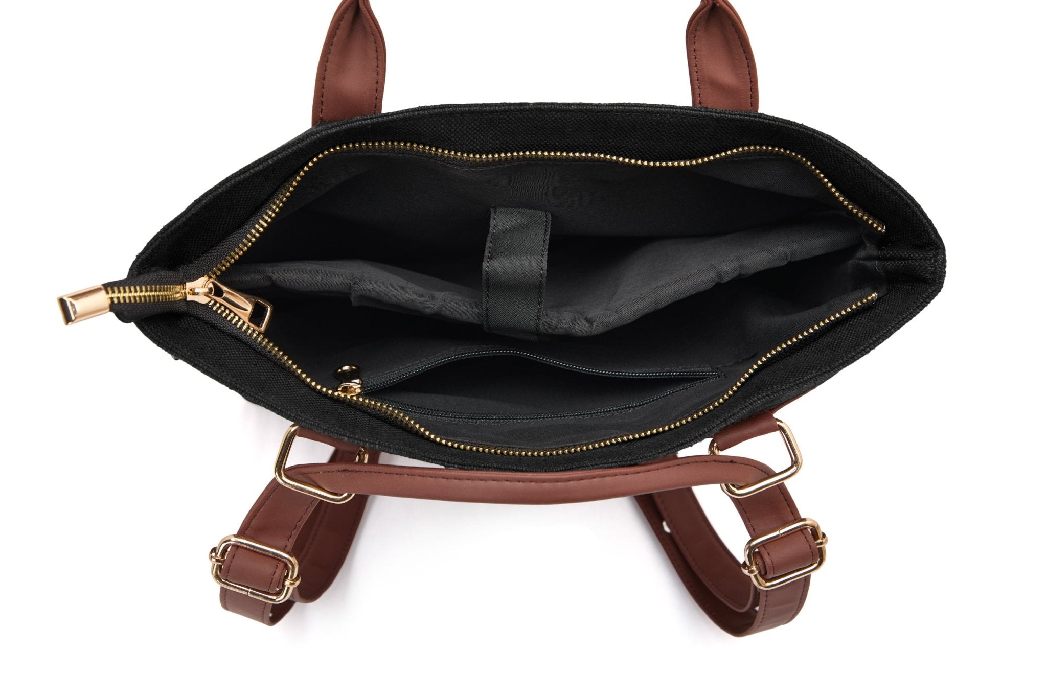 2 in 1 Convertible Hemp Backpack for Travel & Daily Use – Bags on Brown Living™. SKU: GBP01-BLACK. Img 6.