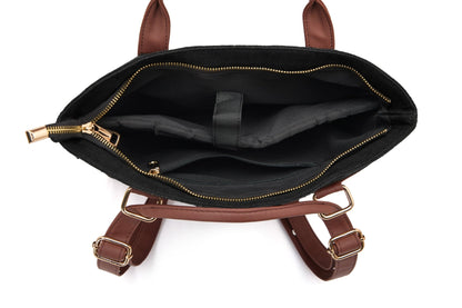 2 in 1 Convertible Hemp Backpack for Travel & Daily Use – Bags on Brown Living™. SKU: GBP01-BLACK. Img 6.