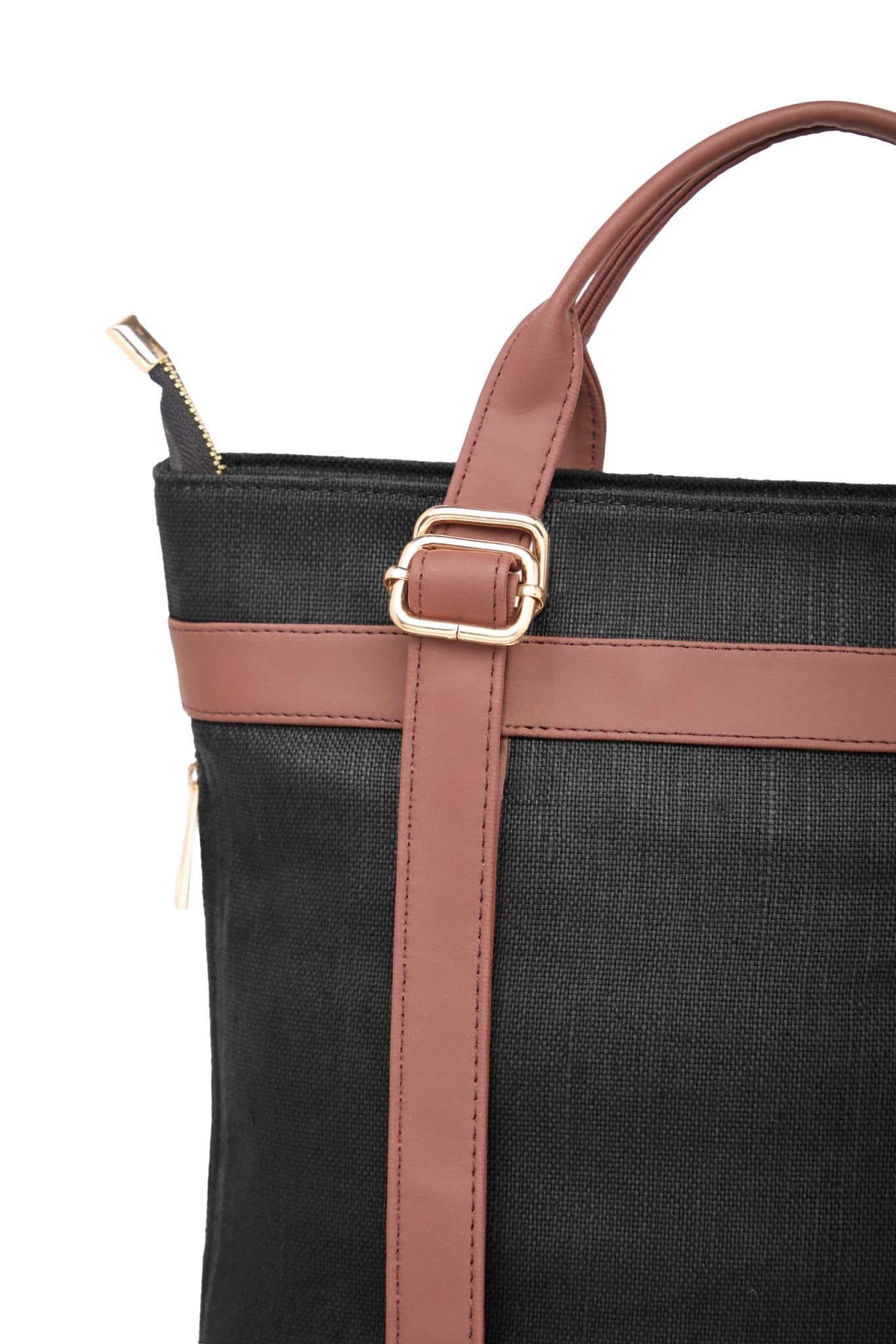 2 in 1 Convertible Hemp Backpack for Travel & Daily Use – Bags on Brown Living™. SKU: GBP01-BLACK. Img 4.