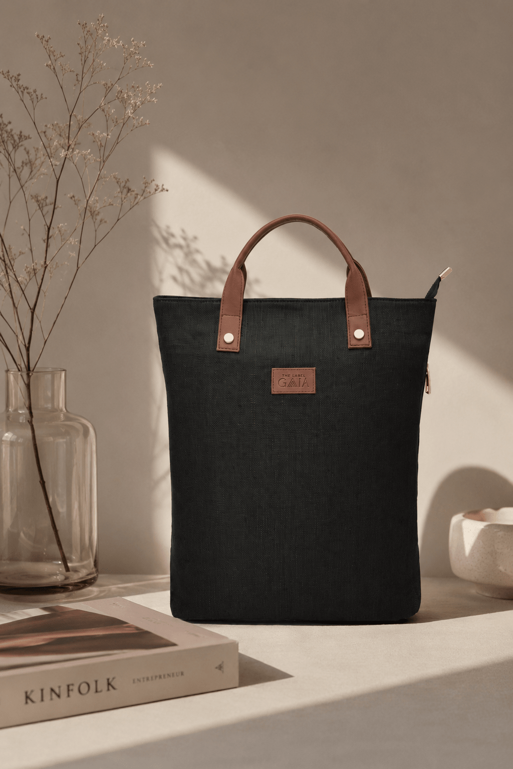 2 in 1 Convertible Hemp Backpack for Travel & Daily Use – Bags on Brown Living™. SKU: GBP01-BLACK. Img 1.