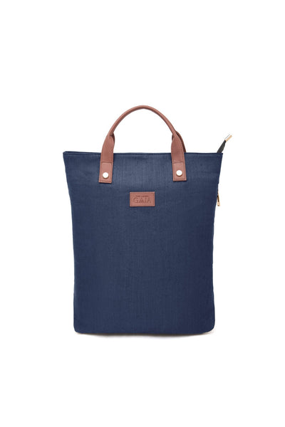 2 in 1 Convertible Hemp Backpack for Travel & Daily Use – Bags on Brown Living™. SKU: GBP01-NAVYBLUE. Img 7.