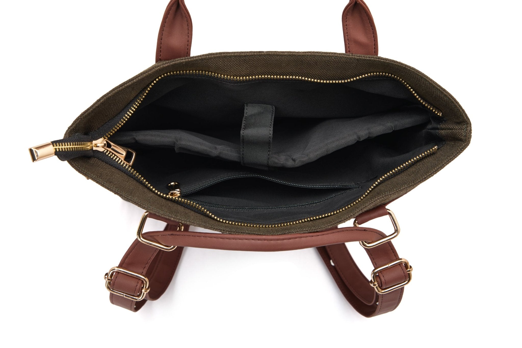 2 in 1 Convertible Hemp Backpack for Travel & Daily Use – Bags on Brown Living™. SKU: GBP01-OLIVE. Img 17.