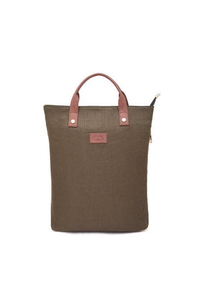 2 in 1 Convertible Hemp Backpack for Travel & Daily Use – Bags on Brown Living™. SKU: GBP01-OLIVE. Img 13.