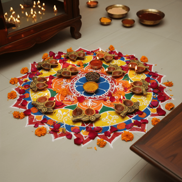 2 Leaf Diya Set – Traditional Decorative Set of 12 Diya – Home Decor on Brown Living™. SKU: D21. Img 4.