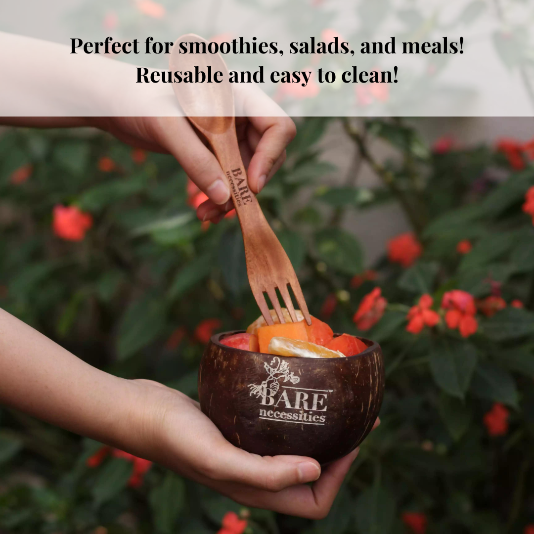 Tropical Elegance Coconut Bowls: Handcrafted from Real Coconuts, Each with Unique Markings