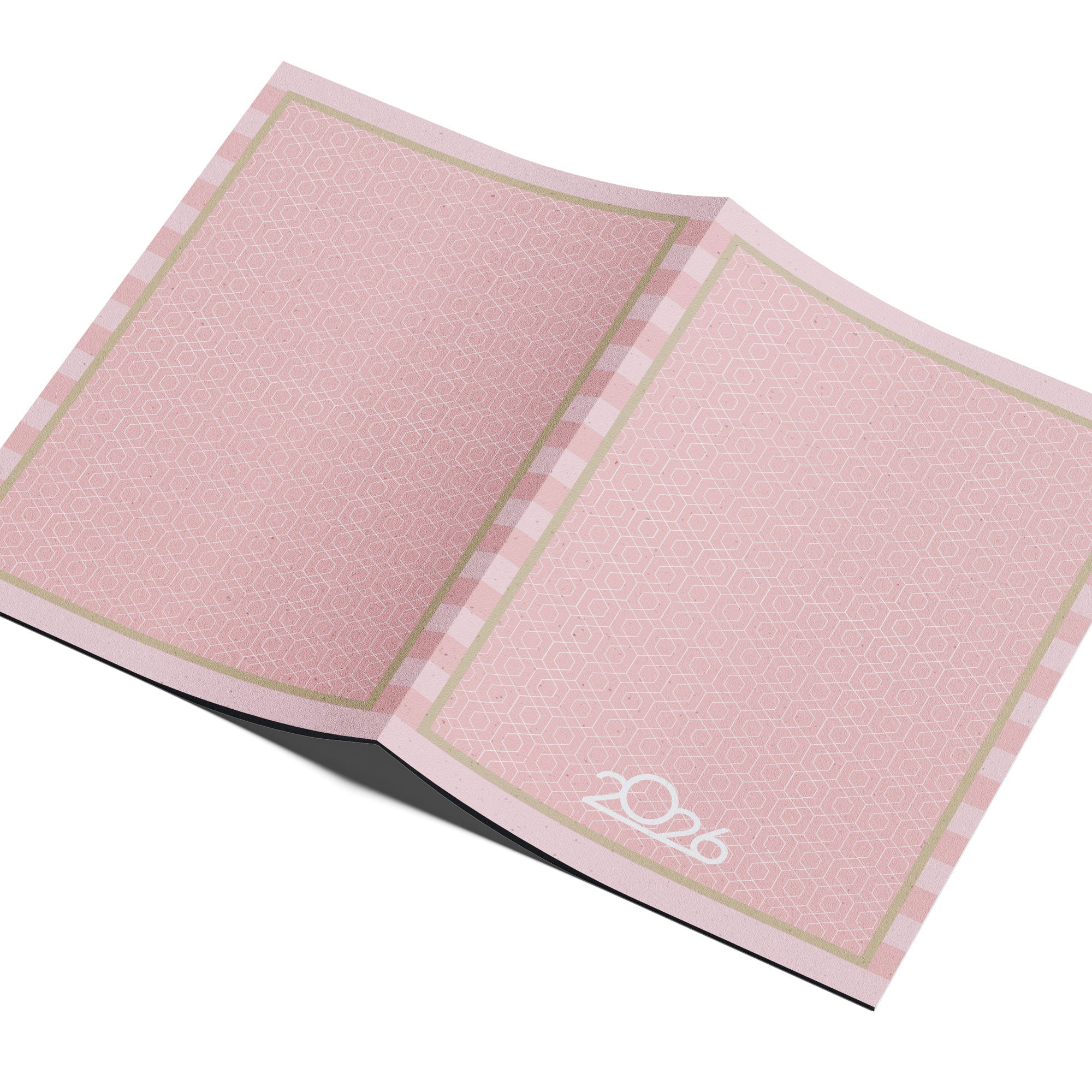 2026 Monthly Planner A4 – Student Desk Notebook | Light Peach Pink – Desk Accessories on Brown Living™. SKU: 07-CA07-Planner4. Img 3.