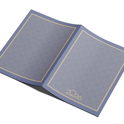 2026 Monthly Planner A4 – Student Desk Notebook | Rich Purple Accents – Desk Accessories on Brown Living™. SKU: 07-CA07-Planner1. Img 3.