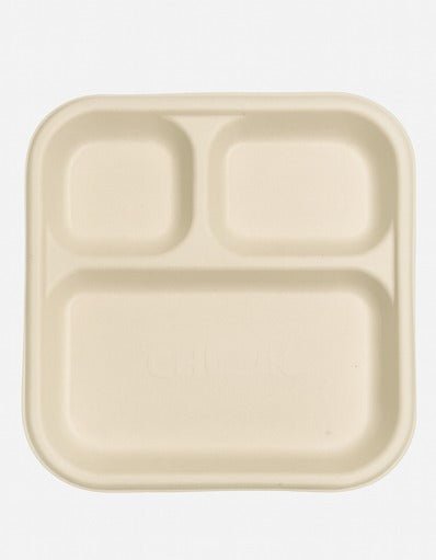 3 Compartment Disposable Chombo Meal Tray – Trays & Platters on Brown Living™. SKU: CLEC-73. Img 4.
