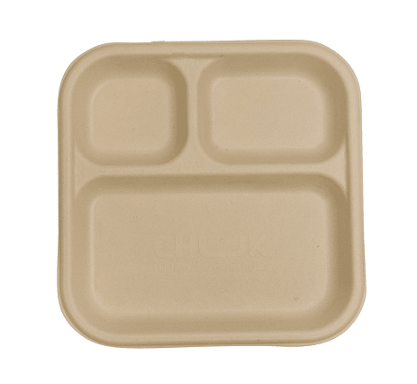 3 Compartment Disposable Chombo Meal Tray | Pack of 25 – Trays & Platters on Brown Living™. SKU: CLEC-73. Img 10.