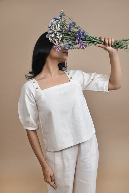 3 in 1 Hemp Top With Detachable Sleeves for Versatile Styling – Womens Shirt by Pravaah India available on Brown Living™. Xs Truffle Black. SKU: PRA24CL7BXS. Img 11.