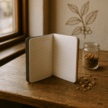 3 Pack - Coffee Husk Cover Pocket Diary A6 with 64 FSC Ruled Pages – Notebooks & Notepads by The Urban Nordic available on Brown Living™. . SKU: DGCFSBFSCRD - A6 - 3. Img 6.
