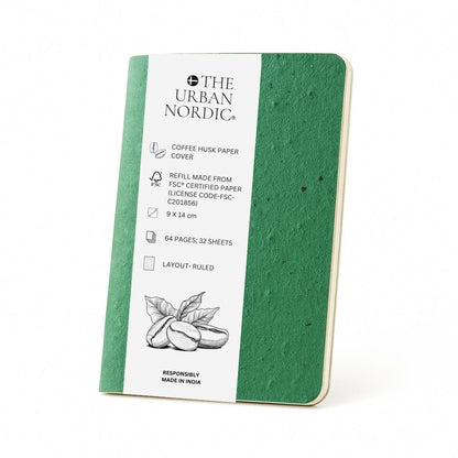 3 Pack - Coffee Husk Paper Cover A6 Notepad with 64 FSC Certified Pages – Notebooks & Notepads by The Urban Nordic available on Brown Living™. . SKU: GNCFSBFSCRD - A6 - 3. Img 2.