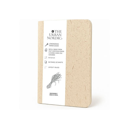 3 Pack - Lemongrass Cover A6 Pocket Writing Pad with 64 FSC Ruled Pages – Notebooks & Notepads by The Urban Nordic available on Brown Living™. . SKU: NTLGSBFSCRD - A6 - 3. Img 1.