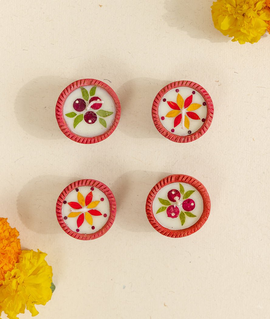 4 Diya Gift Box Pack of 6 | Diwali Festive Gift Packaging – Candles & Fragrances on Brown Living™. SKU: Gul_Diwali_2026_02. Img 2.