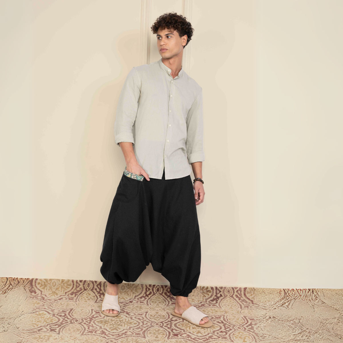 Men's Aladdin Harem Pants | Black