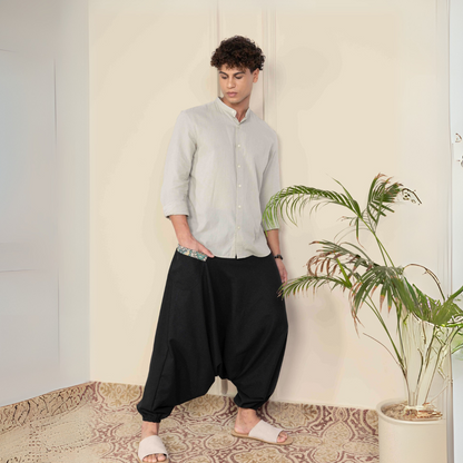 Men's Aladdin Harem Pants | Black