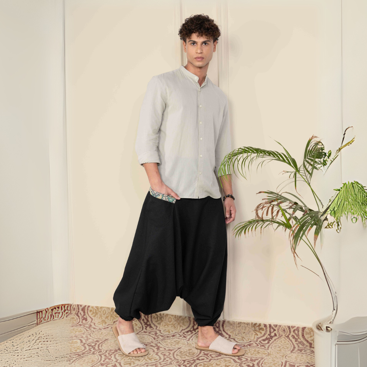 Men's Aladdin Harem Pants | Black