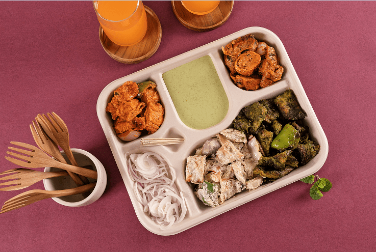 5 Compartment Meal Trays – Trays & Platters on Brown Living™. SKU: CLEC-72. Img 3.