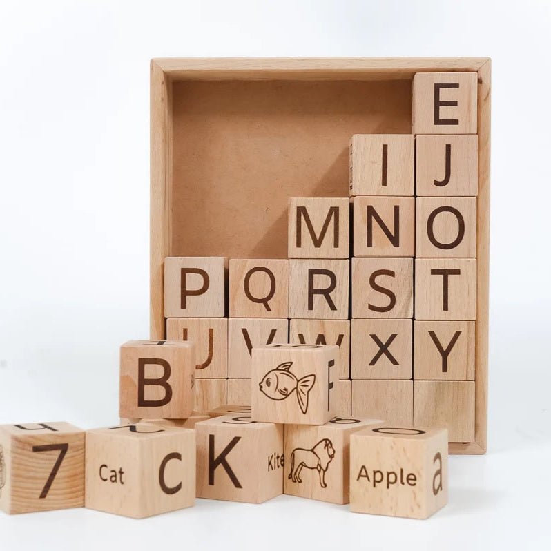 5 - in - 1 English Learning Blocks – Educational Toy for Kids – Learning & Educational Toys on Brown Living™. SKU: Eng - alph. Img 1.