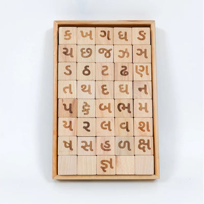5 - in - 1 Gujarati Learning Blocks – Educational Toy for Kids – Learning & Educational Toys on Brown Living™. SKU: guj - alp. Img 5.