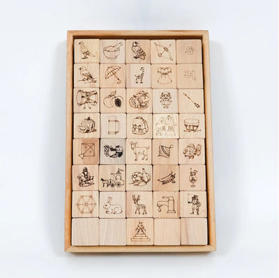 5 - in - 1 Gujarati Learning Blocks – Educational Toy for Kids – Learning & Educational Toys on Brown Living™. SKU: guj - alp. Img 6.