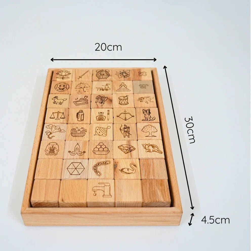 5 - in - 1 Kannada Learning Blocks – Educational Toy for Kids – Learning & Educational Toys on Brown Living™. SKU: kann - alp. Img 3.
