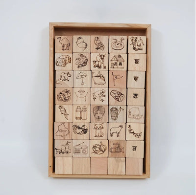 5 - in - 1 Punjabi Learning Blocks – Educational Toy for Kids – Learning & Educational Toys on Brown Living™. SKU: Pnj - alp. Img 5.