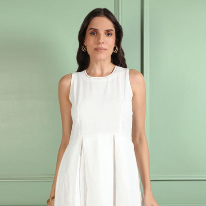 Cypress | Hemp Dress | White