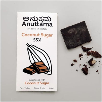 55% Cocoa Chocolate – Sweetened with Coconut Sugar – Chocolates on Brown Living™. SKU: 8931500289348. Img 4.